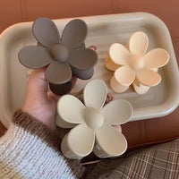Pince cheveux en forme de fleur présentée en main pour comparer les styles et formes.