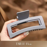 Pince cheveux PowerClip 13 gris mat au design géométrique moderne.